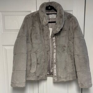 Estelle Women's Plush Gray Teddy Jacket